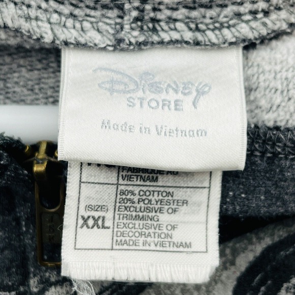 Adult XXL Disney Store Nightmare Before Christmas Hoodie Gray Jack Scary Teddy‎ - Picture 5 of 7